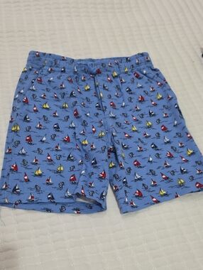 Polo by Ralph Lauren Light Blue Sailboat Print Boys Shorts